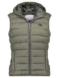 Geographical Norway Kamizelka pikowana "Vatikotal" w kolorze khaki rozmiar: XL. Brązowe kamizelki Geographical Norway, xl, bez wzorów, bez kołnierzyka, bez ramiączek, bez kaptura. Za 126,75 zł.