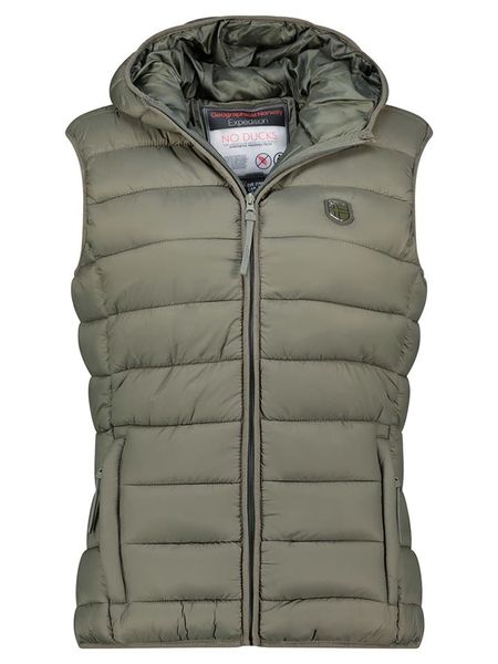 Geographical Norway Kamizelka pikowana "Vatikotal" w kolorze khaki rozmiar: XL. Brązowe kamizelki Geographical Norway, xl, bez wzorów, bez kołnierzyka, bez ramiączek, bez kaptura. Za 113,36 zł.