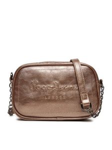Pepe Jeans Torebka PL031577 Miedziany. Brązowe torebki klasyczne Pepe Jeans, bez wzorów, z jeansu, bez dodatków. Za 169,99 zł.