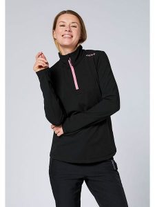 Chiemsee Bluza polarowa w kolorze czarno-jasnoróżowym rozmiar: L. Czarne bluzy Chiemsee, l, bez wzorów, z polaru, bez kaptura. Za 108,99 zł.