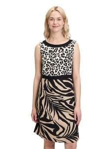 Betty Barclay Sukienka w kolorze czarno-jasnobrązowo-białym rozmiar: 38. Brązowe sukienki Betty Barclay, bez wzorów, bez kołnierzyka, bez ramiączek, midi. Za 139,95 zł.
