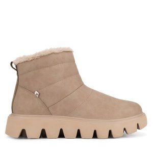 Trzewiki Rieker Revolution Lifestyle. Brązowe botki Rieker Revolution Lifestyle, bez wzorów, bez obcasa, na płaskiej podeszwie, bez zapięcia. Za 375,00 zł.