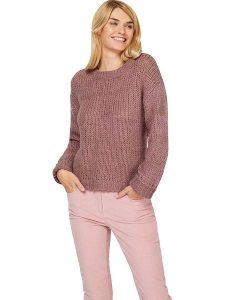 Heine Sweter w kolorze jasnoróżowym rozmiar: 42. Różowe swetry oversize Heine, bez wzorów, z wełny, bez ramiączek. Za 57,06 zł.
