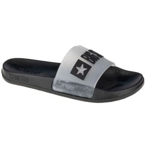 Klapki Big Star W Slipper FF274A200-906 czarne. Czarne klapki bez wzorów, z gumy, bez obcasa. W wyprzedaży za 116,63 zł.