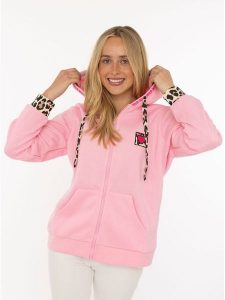 Zwillingsherz Bluza "Wild Heart" w kolorze różowym rozmiar: L/XL. Różowe bluzy Zwillingsherz, l, bez wzorów, bez kaptura. Za 187,96 zł.