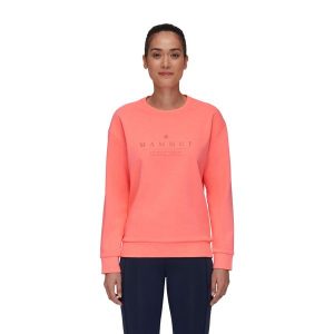 Bluza trekkingowa damska Mammut Core ML Crew Neck Logo. Zielone bluzy Mammut, xs, bez wzorów, bez kaptura. Za 219,99 zł.
