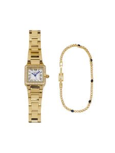 U.S. Polo Assn. Zestaw zegarek i bransoletka Sophie USP6407TW Złoty. Żółte, analogowe zegarki U.S. Polo Assn. Za 529,99 zł.