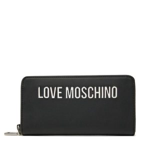 Portfel LOVE MOSCHINO. Czarne portfele LOVE MOSCHINO, bez wzorów. Za 329,99 zł.