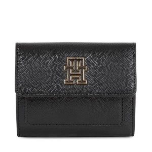 Portfel Tommy Hilfiger. Czarne portfele TOMMY HILFIGER, bez wzorów. Za 296,99 zł.