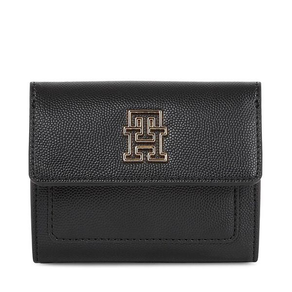 Portfel Tommy Hilfiger. Czarne portfele TOMMY HILFIGER, bez wzorów. Za 296,99 zł.