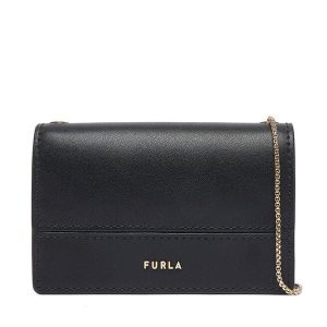Torebka Furla. Czarne torebki klasyczne Furla, bez wzorów, bez dodatków. Za 584,99 zł.