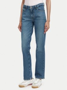 Guess Jeans Jeansy W6YA98 D1149 Niebieski Regular Fit. Niebieskie jeansy Guess Jeans, z aplikacjami, z bawełny. Za 439,99 zł.