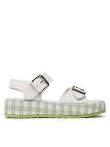 Jenny Fairy Sandały WS2108-24 Beżowy. Brązowe sandały Jenny Fairy, bez wzorów, ze skóry, bez obcasa, na płaskiej podeszwie, bez zapięcia. Za 139,99 zł.