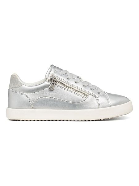 Geox Sneakersy "Blomiee" w kolorze srebrnym rozmiar: 36. Szare trampki Geox, bez wzorów, bez zapięcia. Za 279,95 zł.