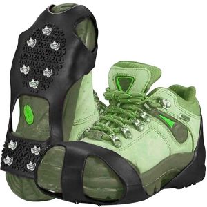 Raczki na Buty Turystyczne Raki Etui Antypoślizgowe Kolce Nakładki 44-47 XL TRIZ. Czarne buty trekkingowe TRIZAND, bez zapięcia. Za 34,90 zł.