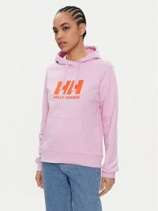 Helly Hansen Bluza Logo 2.0 34460 Różowy Regular Fit. Czerwone bluzy Helly Hansen, xs, bez wzorów, z bawełny, bez kaptura. Za 279,99 zł.
