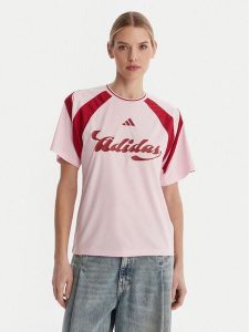 Adidas T-Shirt House Of Tiro JY7624 Różowy Regular Fit. Czerwone t-shirty ADIDAS, xl, bez wzorów, z syntetyku, bez kołnierzyka, bez ramiączek. Za 179,99 zł.