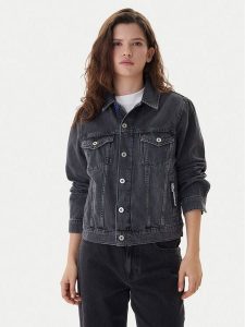 Karl Lagerfeld Jeans Kurtka jeansowa A3W14063 Szary Regular Fit. Szare kurtki Karl Lagerfeld Jeans, s, bez wzorów, z bawełny, bez kaptura. Za 559,99 zł.