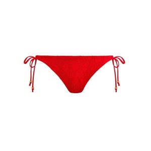 Damskie figi do kostiumu kąpielowego z rozcięciem Freya Nomad Nights. Czerwone figi Freya, bez wzorów, z koronki. Za 178,50 zł.