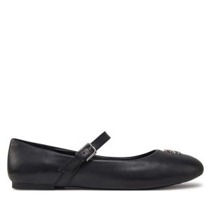 Baleriny KARL LAGERFELD. Czarne balerinki KARL LAGERFELD, bez wzorów, bez obcasa, bez zapięcia. Za 449,99 zł.