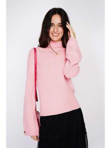 C& Jo Sweter w kolorze jasnoróżowym rozmiar: 36. Różowe swetry oversize C& Jo, bez wzorów, z kaszmiru, bez ramiączek. Za 83,03 zł.