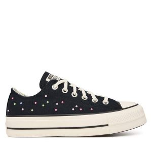 Trampki Converse. Czarne trampki Converse, bez wzorów, bez zapięcia. Za 419,99 zł.