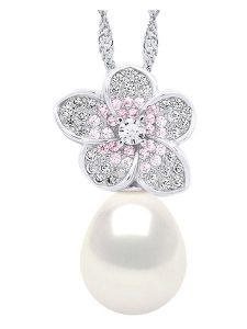 ATELIERS SAINT GERMAIN Srebrny naszyjnik z perłą i cyrkoniami - dł. 42 cm rozmiar: onesize. Białe naszyjniki ATELIERS SAINT GERMAIN, z cyrkonią, srebrne. Za 285,49 zł.