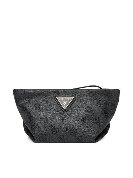 Guess Torba podróżna 172295 Czarny. Czarne kosmetyczki Guess, z aplikacjami, ze skóry, bez dodatków. Za 169,99 zł.