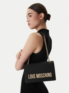 LOVE MOSCHINO Torebka JC4192PP1OKD0000 Czarny. Czarne torebki klasyczne LOVE MOSCHINO, bez wzorów, ze skóry, bez dodatków. Za 689,99 zł.