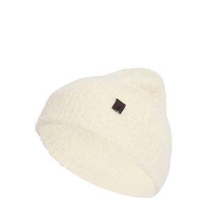 Czapka Soft Lux typu beanie. Białe czapki ADIDAS, bez wzorów, z dzianiny, eleganckie. Za 119,00 zł.