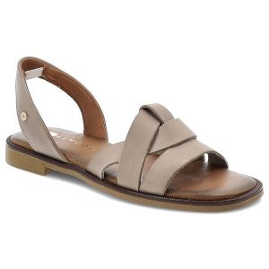 Sandały damskie Armodo, cholewka ze skóry naturalnej licowej krzyżujące się paski odkryty fason na lekkej podeszwie, szare, 40537. Szare sandały Armodo, bez wzorów, ze skóry, bez obcasa, bez zapięcia. Za 299,00 zł.