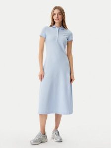 Tommy Jeans Sukienka codzienna DW0DW20383 Błękitny Regular Fit. Niebieskie kombinezony Tommy Jeans, na co dzień, xs, bez wzorów, z bawełny, bez kołnierzyka, bez ramiączek, proste. Za 259,99 zł.