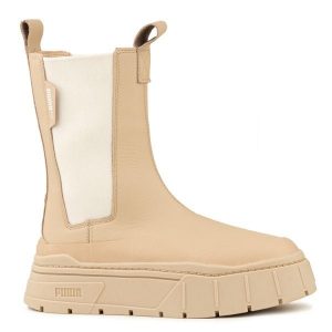 Buty damskie sportowe Puma MAYZE STACK CHELSEA. Brązowe buty trekkingowe Puma, bez zapięcia. W wyprzedaży za 248,00 zł.