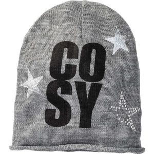 Czapka dzianinowa beanie w gwiazdy bonprix szary. Czapki marki bonprix. Za 16,99 zł.