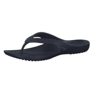 Japonki damskie Crocs Kadee II Flip. Niebieskie klapki Crocs, bez wzorów, z materiału, bez obcasa. Za 99,99 zł.