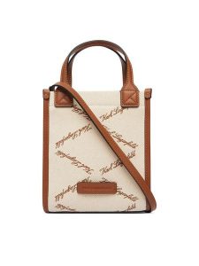 KARL LAGERFELD Torebka Ville B2W30278 Beżowy. Brązowe torebki klasyczne KARL LAGERFELD, bez wzorów, z materiału, bez dodatków. Za 649,99 zł.