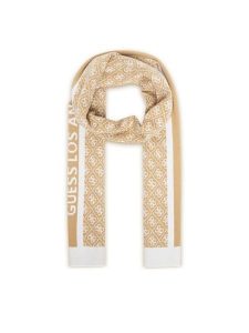 Guess Szalik W4BZ22 Z3JD2 Beżowy. Brązowe szaliki Guess, z aplikacjami, z poliesteru. Za 234,99 zł.