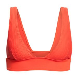 Góra od stroju kąpielowego Billabong Lined Up Remi Plunge. Czerwone bikini Billabong, bez wzorów. Za 109,99 zł.