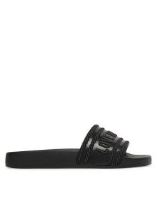 LOVE MOSCHINO Klapki JA28342G0OI22000 Czarny. Czarne klapki LOVE MOSCHINO, bez wzorów, z syntetyku, bez obcasa. Za 346,99 zł.
