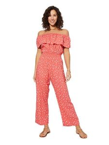 Ipanima Kombinezon w kolorze koralowym rozmiar: 34-40. Czerwone kombinezony Ipanima, bez wzorów, bez kołnierzyka, bez ramiączek. Za 100,99 zł.