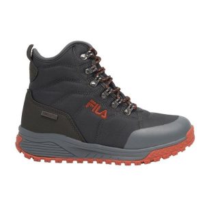 Buty turystyczne zimowe Fila Lavarone mid. Szare buty sportowe Fila, na zimę, bez wzorów, bez zapięcia. Za 207,00 zł.