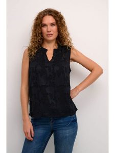 Cream Top w kolorze czarnym rozmiar: 42. Czarne topy Cream, bez wzorów, z koronki, bez kołnierzyka, bez ramiączek. Za 86,99 zł.