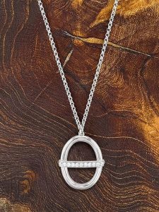 Eclat d'Argent Srebrny naszyjnik z zawieszką - dł. 40 cm rozmiar: onesize. Szare naszyjniki Eclat d'Argent, z cyrkonią, srebrne. Za 130,99 zł.