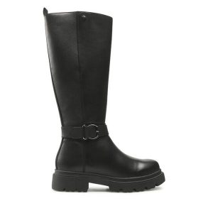 Kozaki Lasocki. Czarne kozaki Lasocki, bez wzorów, bez obcasa, na płaskiej podeszwie, bez zapięcia. Za 429,99 zł.