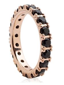 Pandora Pozłacany pierścionek z kryształami rozmiar: 52. Czarne pierścionki Pandora, z kryształem, pozłacane. Za 347,99 zł.