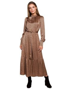 Stylove Sukienka ze wzorem rozmiar: XXL. Sukienki Stylove, xxl, bez wzorów, bez kołnierzyka, bez ramiączek, maxi. Za 210,81 zł.