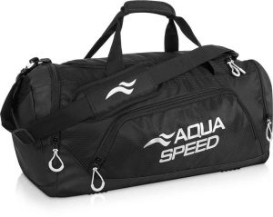 Torba sportowa pływacka na ramię 43l Aqua Speed. Białe torby podróżne i sportowe Aqua-Speed, bez wzorów, z materiału, na ramię, duże. Za 109,99 zł.