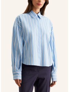 Seidensticker Koszula w kolorze błękitno-białym rozmiar: 40. Niebieskie koszule Seidensticker, bez wzorów, z bawełny, bez kołnierzyka, bez ramiączek. Za 203,93 zł.