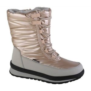 Buty CMP Harma Snow Boot 39Q4976-A219 beżowy. Brązowe buty zimowe z gumy, bez obcasa, bez zapięcia. Za 474,77 zł.