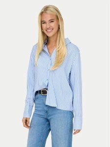 ONLY Koszula Berit 15320243 Błękitny Regular Fit. Niebieskie koszule ONLY, m, bez wzorów, z wiskozy, bez kołnierzyka, bez ramiączek. Za 139,99 zł.